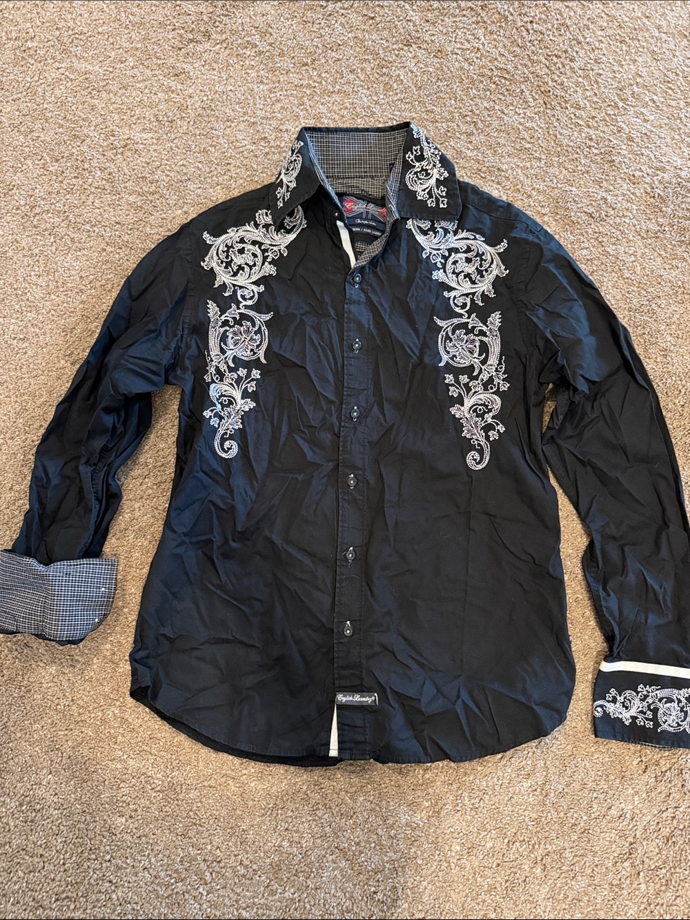 English Laundry Black and White detailed Shirt